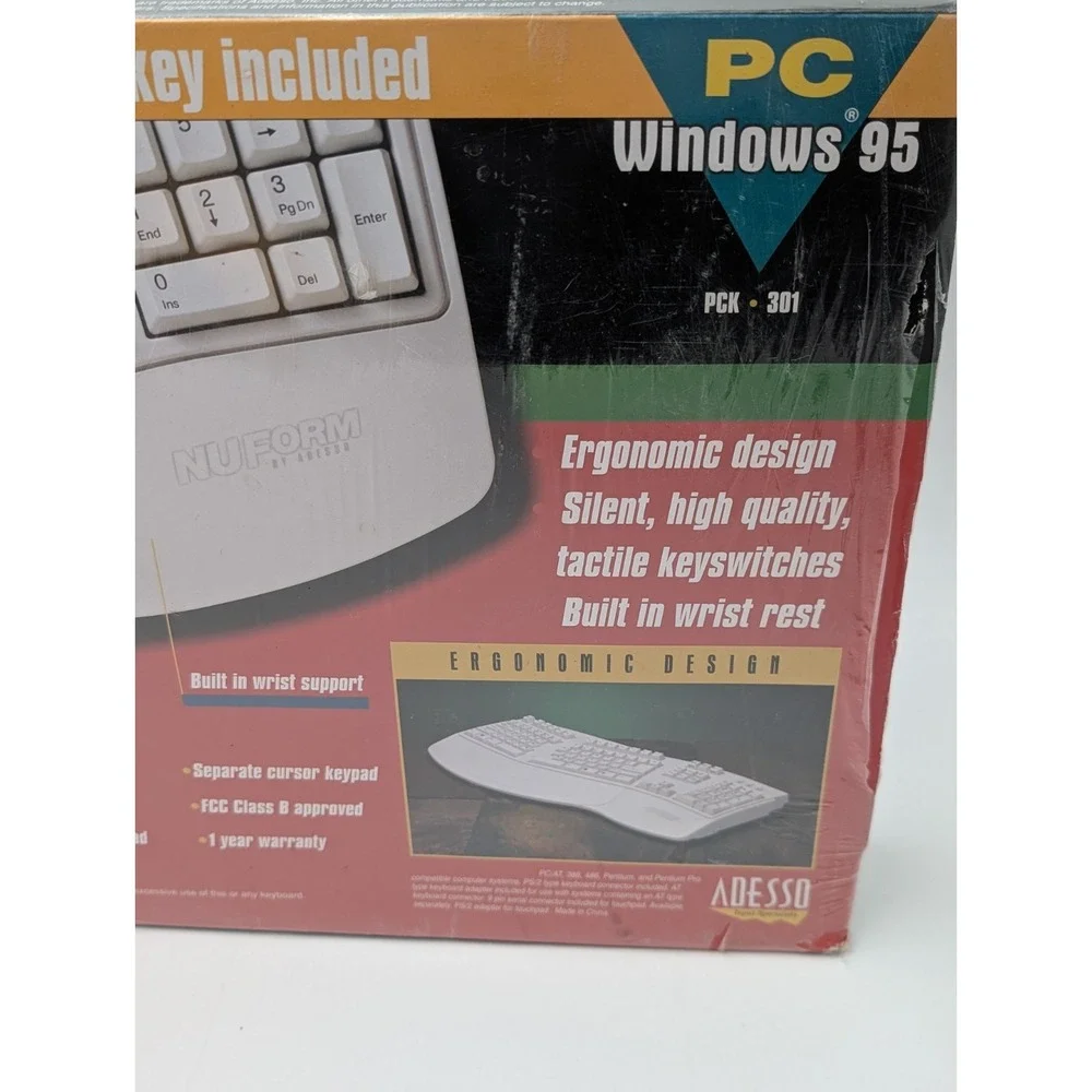 Nuform PC Keyboard PCK 301, New in box, Windows 95 Sealed